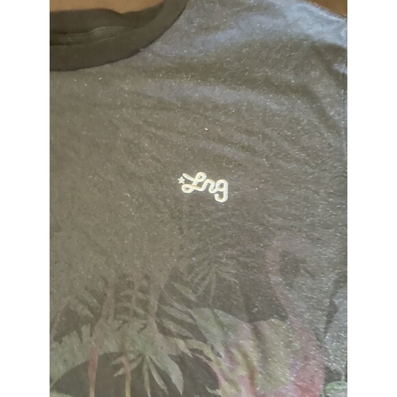 Lifted Research Group Men's Sz Medium Black Faded HOT Paradise Flamingos T-Shirt - Picture 3 of 5
